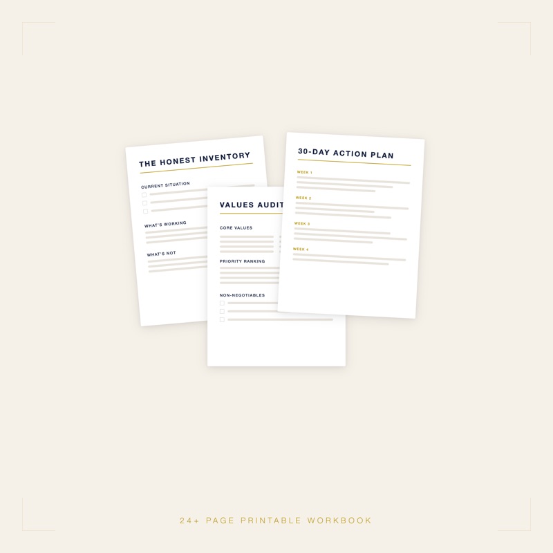 7-Day Clarity Reset Workbook — preview